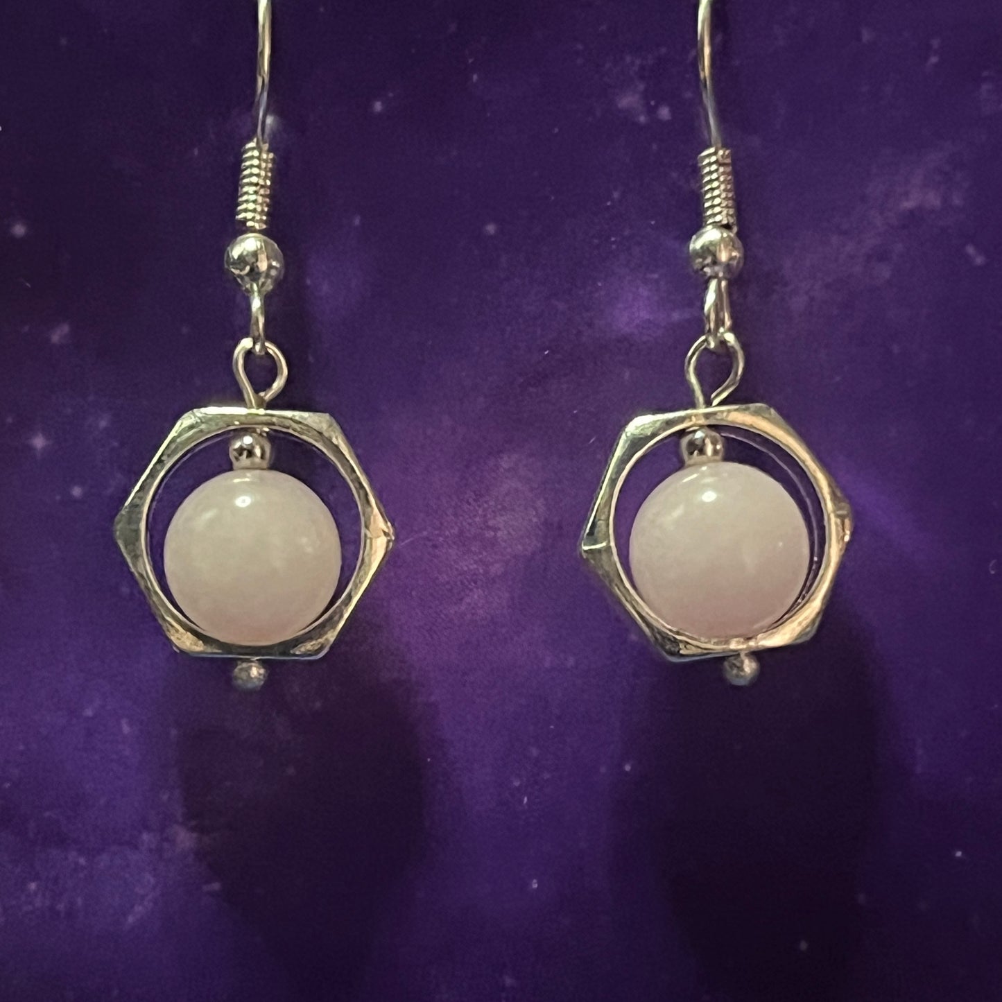 Hexagonal Crystal Earrings