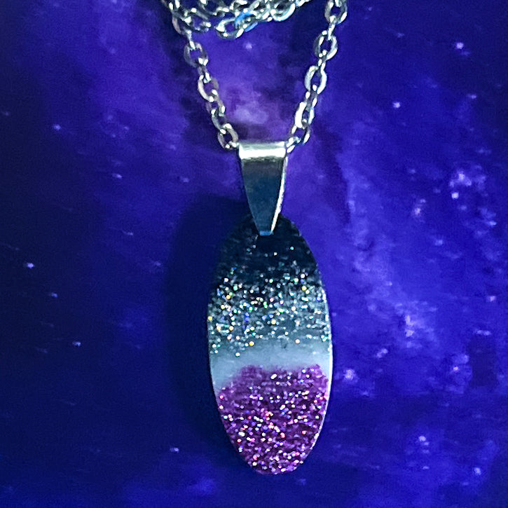 Asexual Pride Necklace - Oval