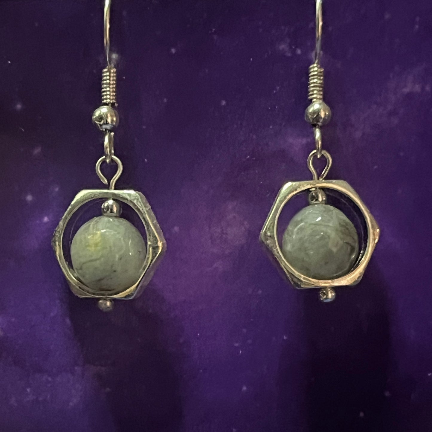 Hexagonal Crystal Earrings