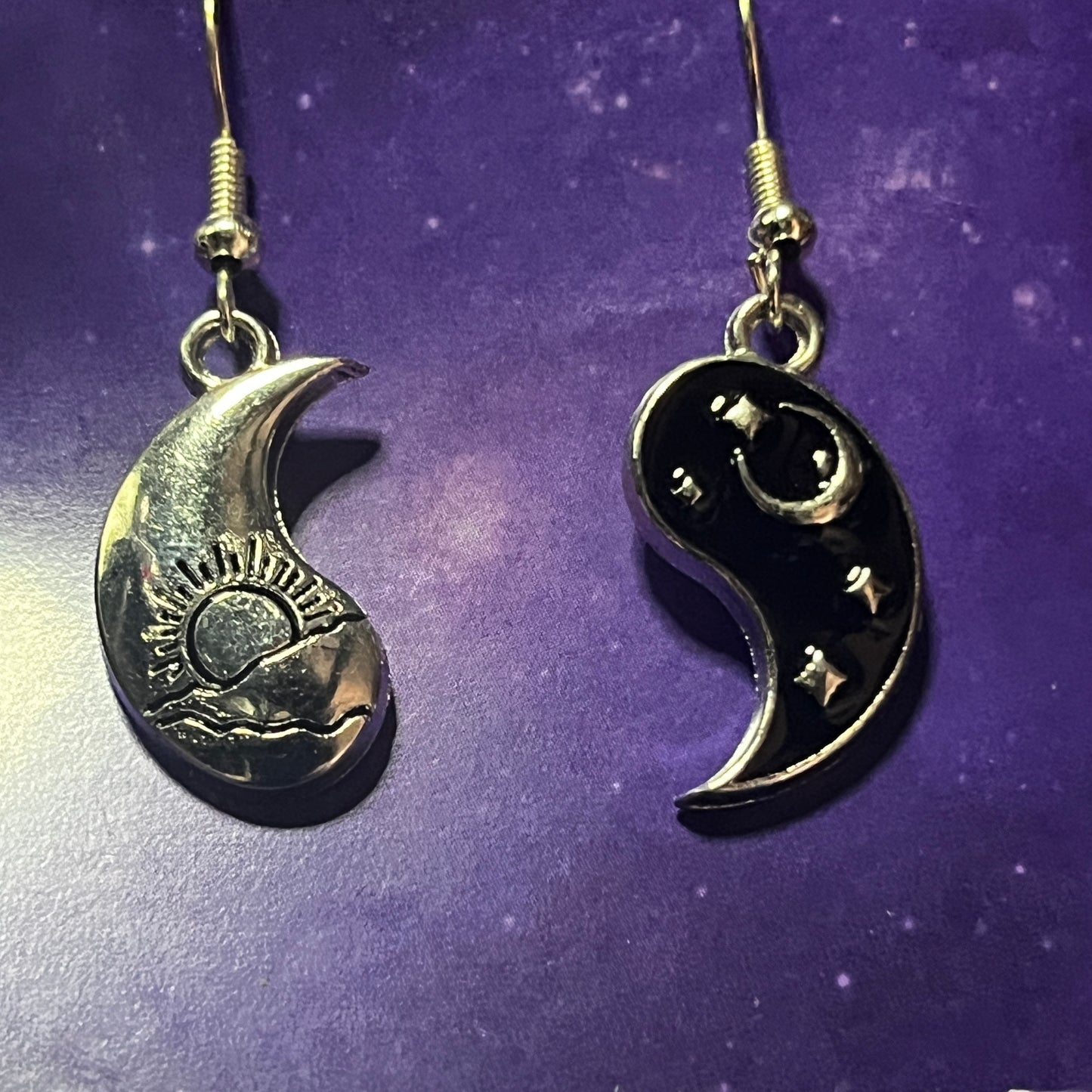 Yin Yang Sun Moon Earrings
