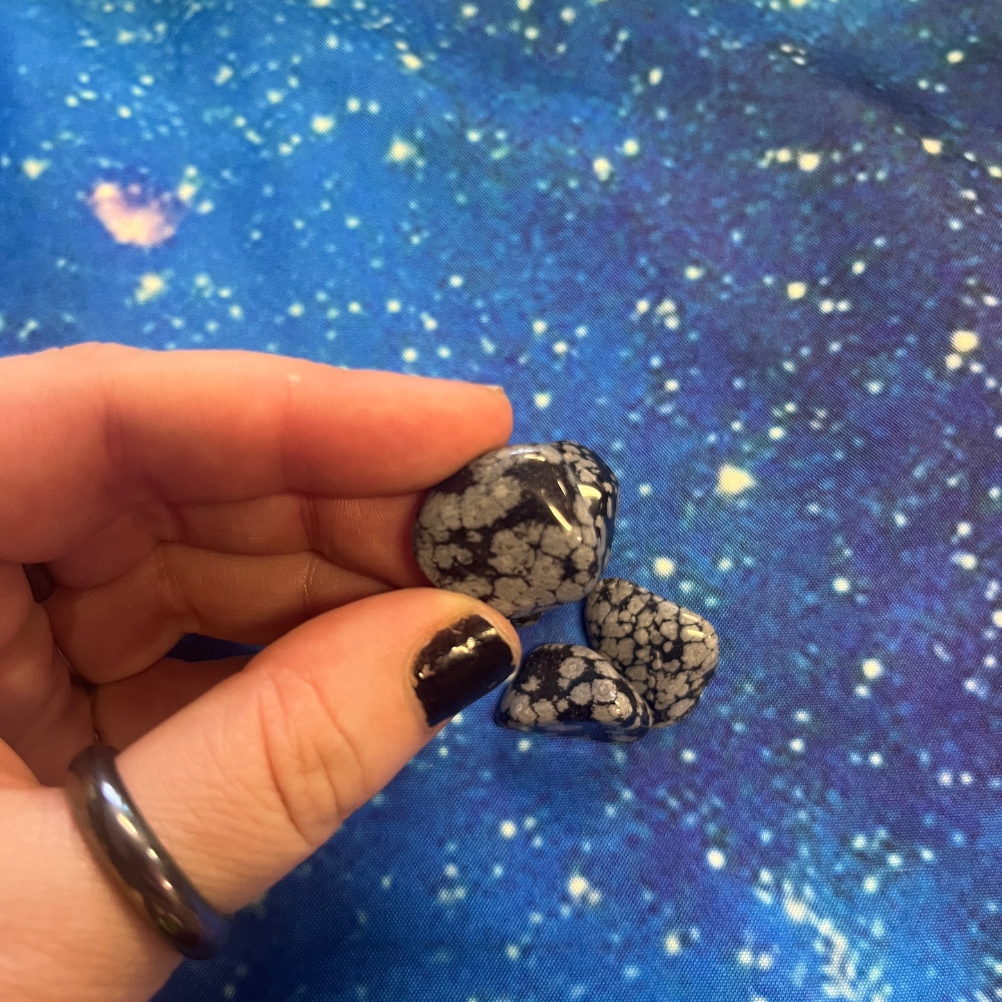 Snowflake Obsidian Tumbled Stone