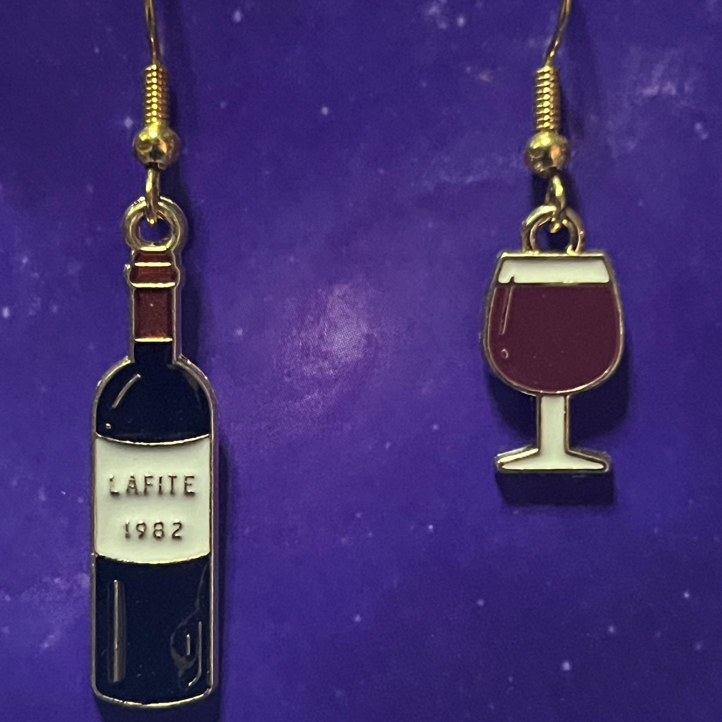 Wine Glass & Bottle Earrings