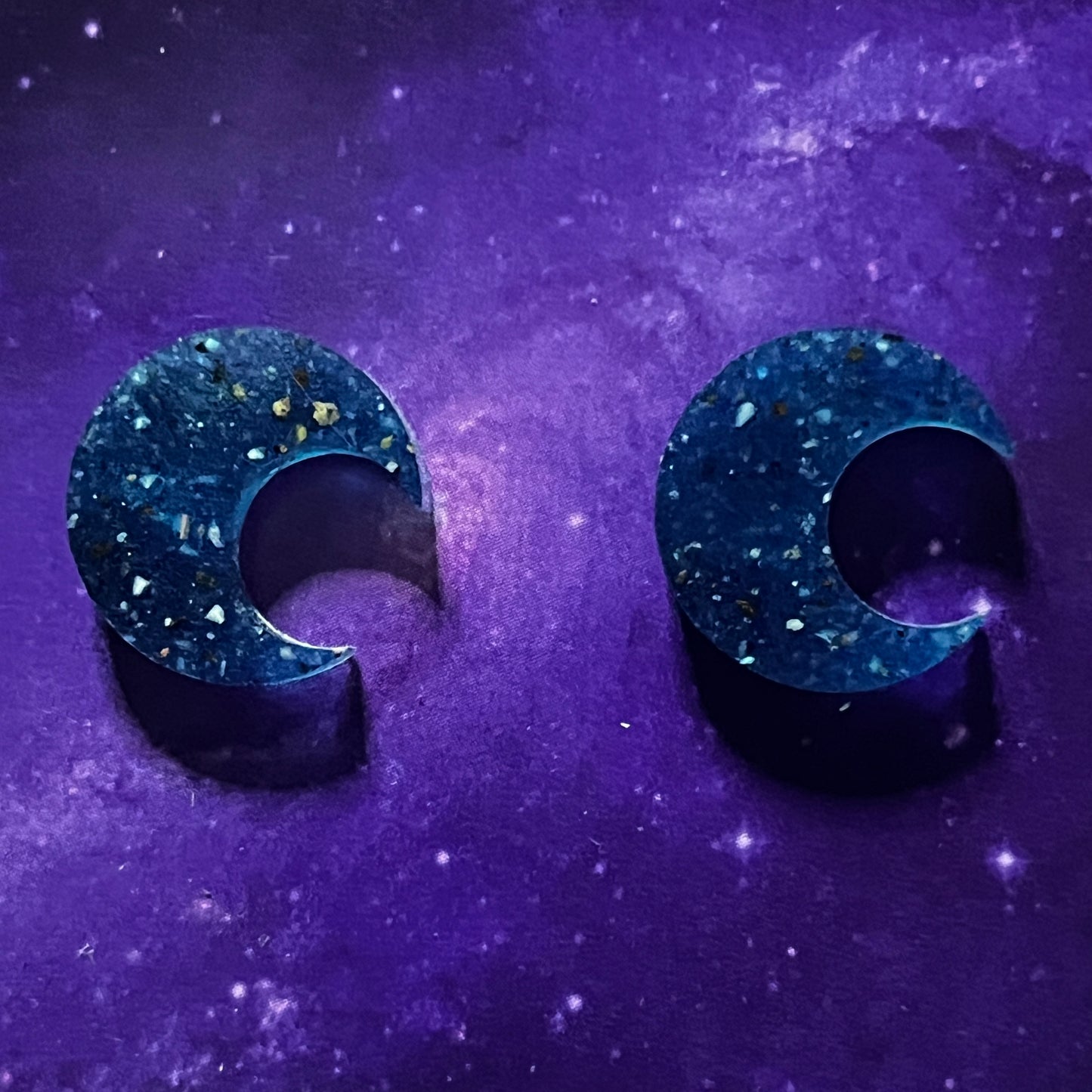 Crystal Sand Moon Earrings