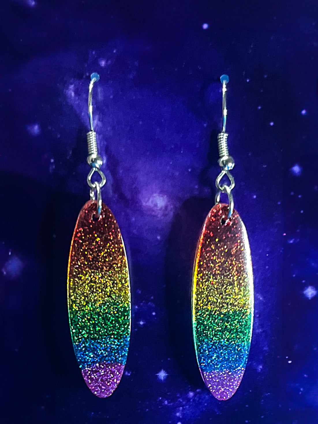Rainbow Pride Earrings - Sm Oval