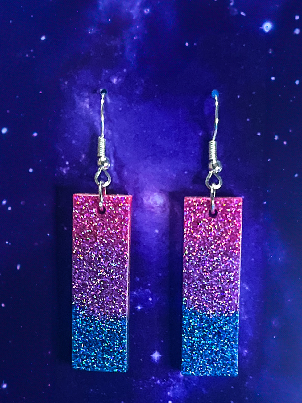 Bisexual Pride Earrings - Sm Rectangle