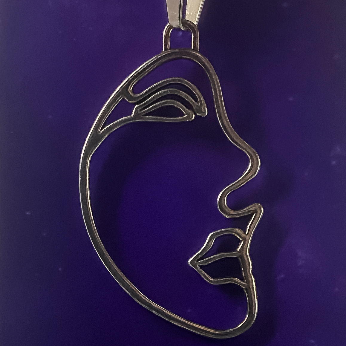 Facial Silhouette Necklace - 2
