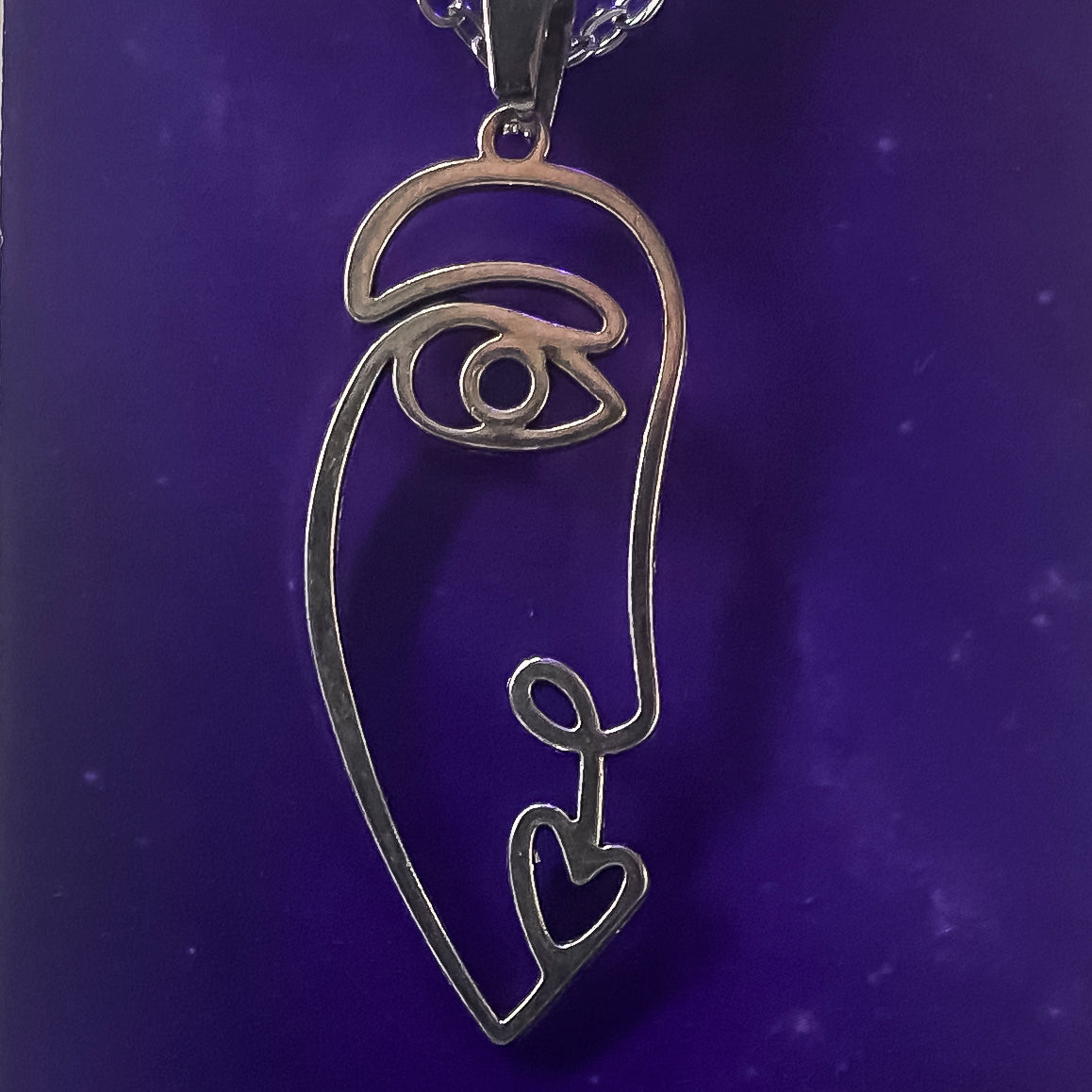 Facial Silhouette Necklace - 3