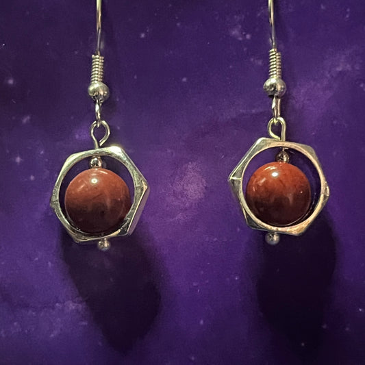 Hexagonal Crystal Earrings