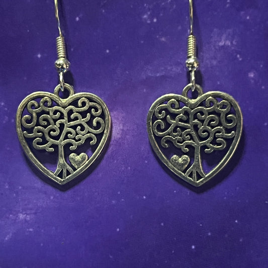 Heart Tree Of Life Earrings