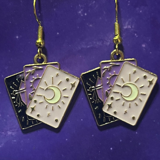 Pink & Purple Card Earrings