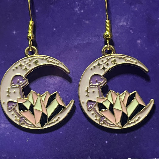 Crystal Moon Earrings
