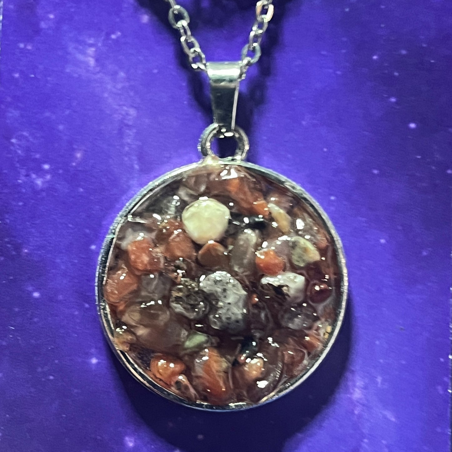 Crystal Chip Necklace - VARIOUS COLOURS