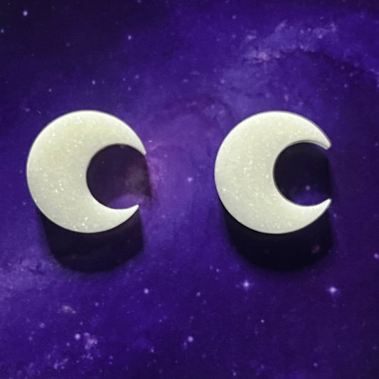 Crystal Sand Moon Earrings