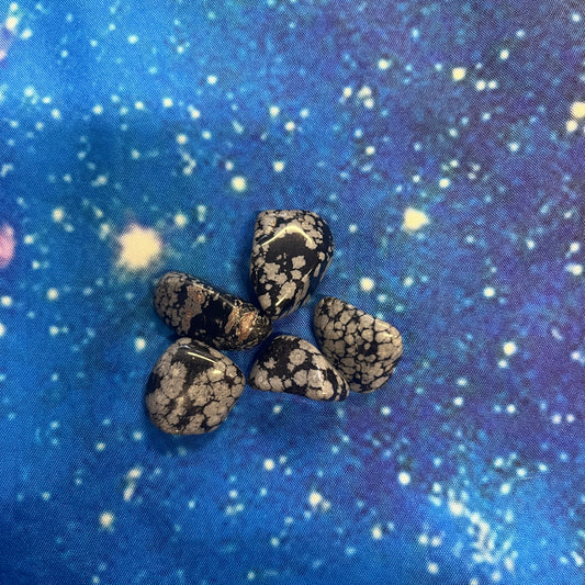 Snowflake Obsidian Tumbled Stone