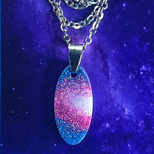 Trans Pride Necklace - Oval