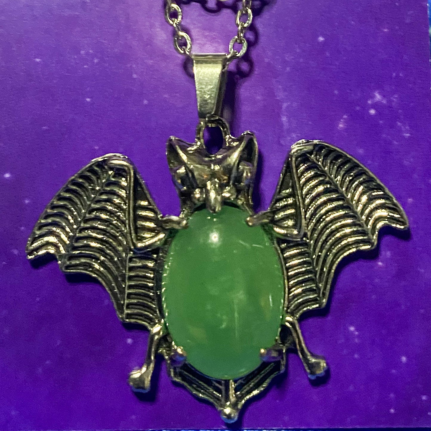 Crystal Bat Necklace - VARIOUS COLOURS