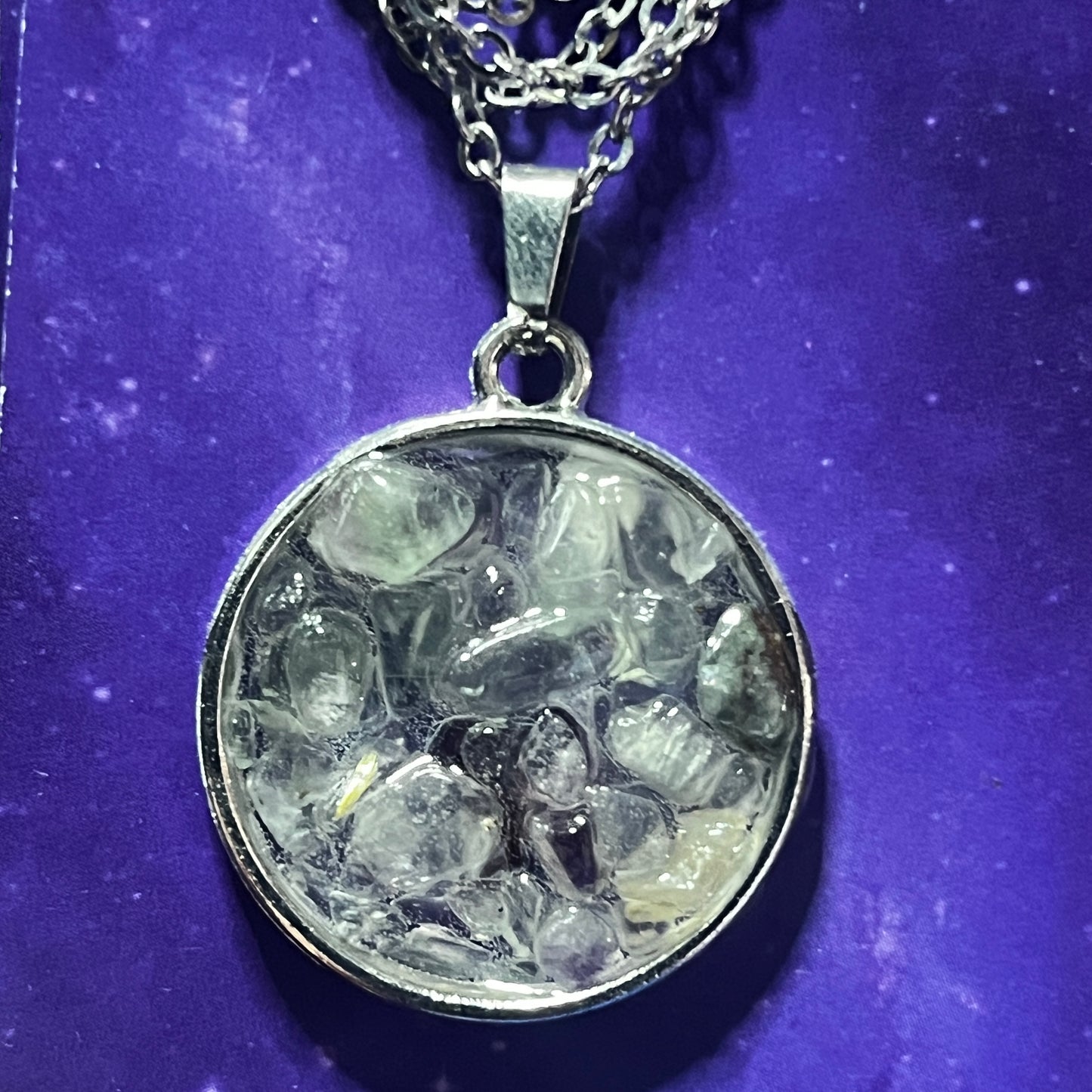 Crystal Chip Necklace - VARIOUS COLOURS