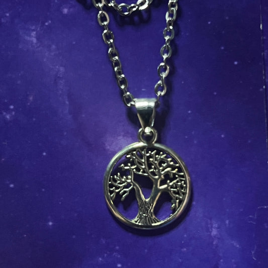 Small Circle Tree Of Life Necklace
