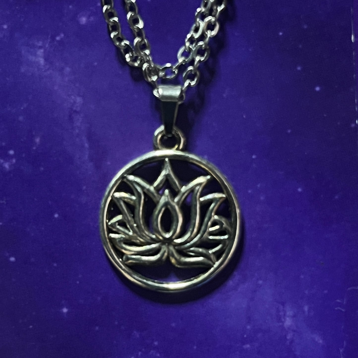 Circle Lotus Necklace