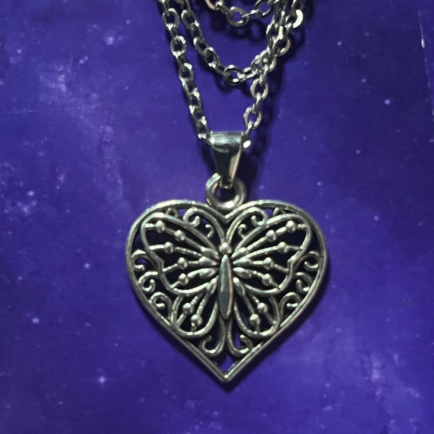Heart Butterfly Necklace