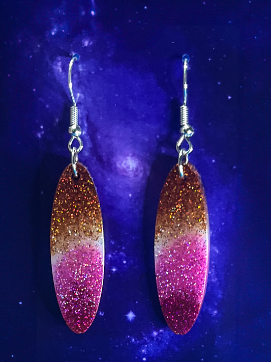 Lesbian Pride Earrings - Sm Oval