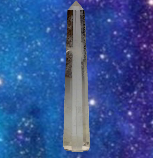 Clear Quartz - Polished Faceted Obelisk (3"- 4"H.)