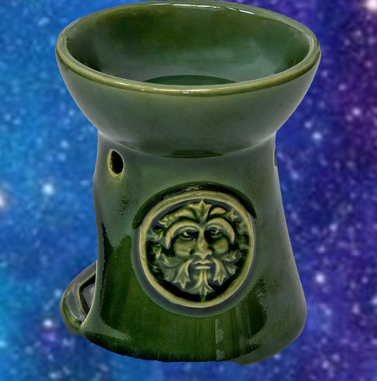 Diffuser-Ceramic/Green Man-4"H
