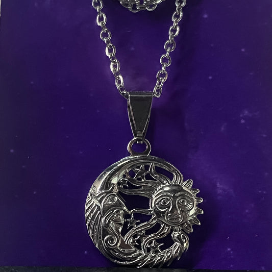 Small Sun & Moon Necklace