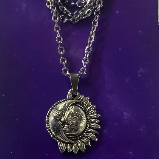 Half Sun Moon Necklace