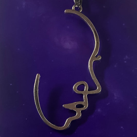 Facial Silhouette Necklace - 1