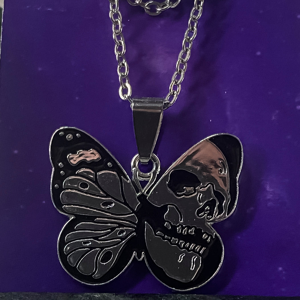 Skull Butterfly Necklace - 1