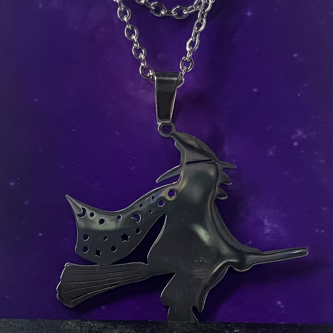 Broomstick Witch Necklace