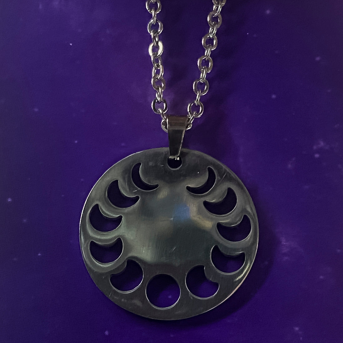 Circle Moon Phase Necklace