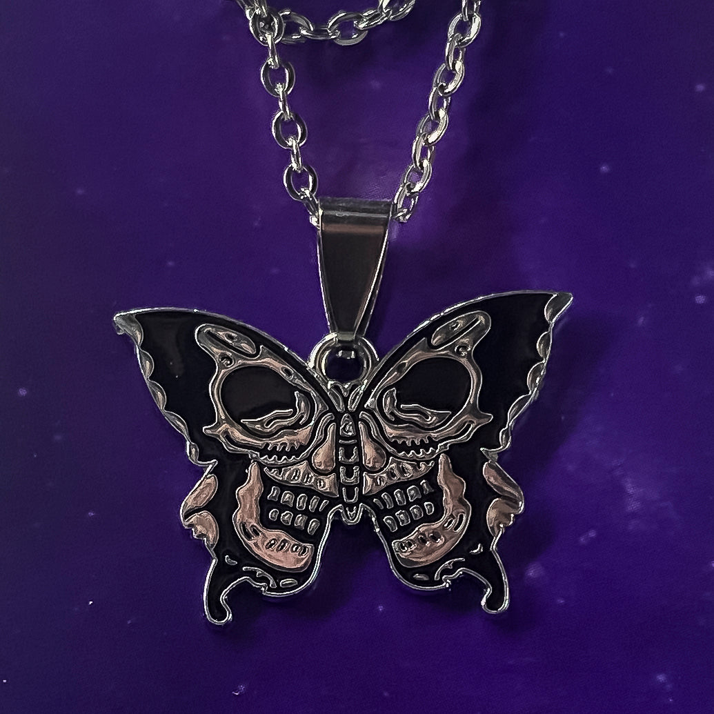 Butterfly Skull Necklace - 3