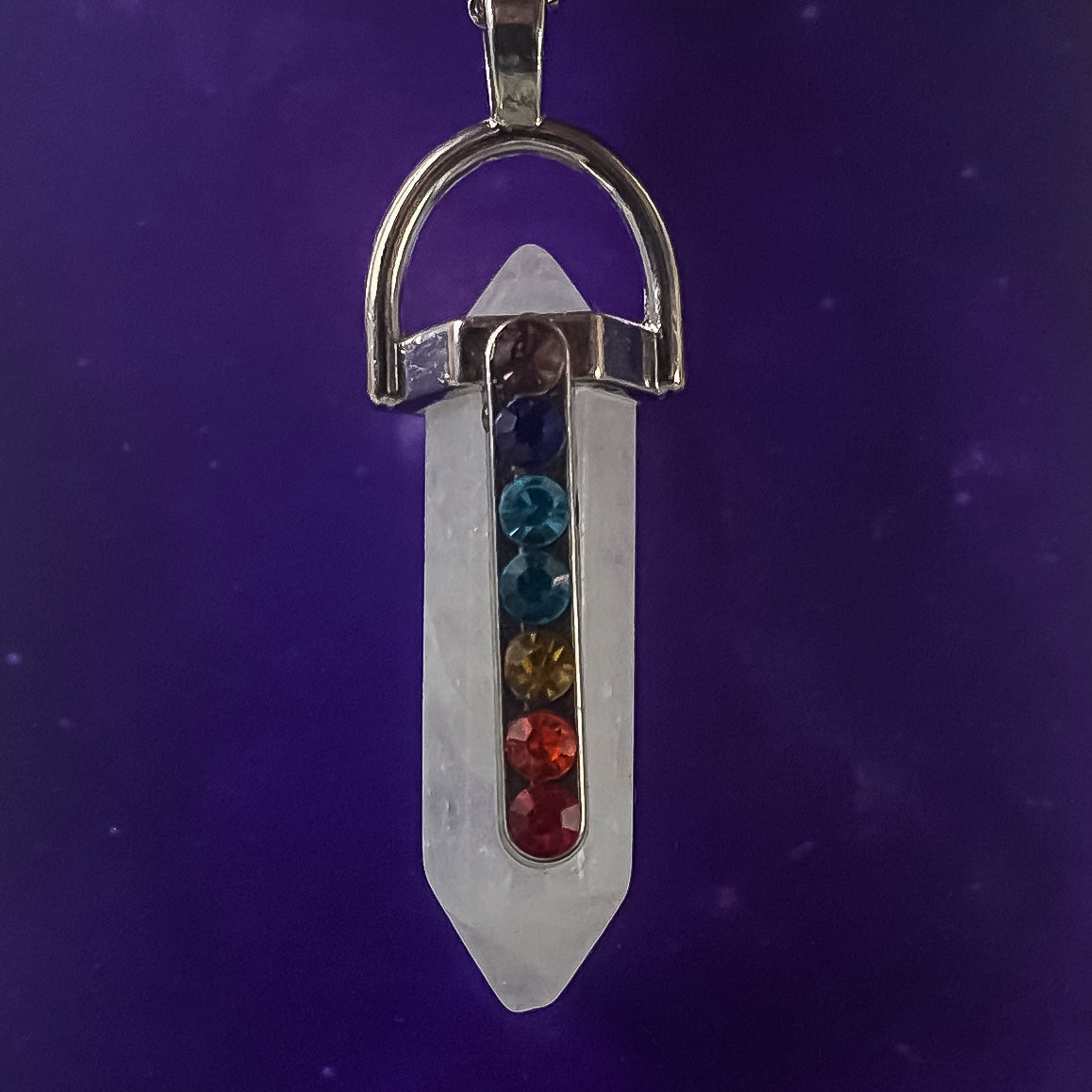 Quartz Chakra Pendulum Necklace