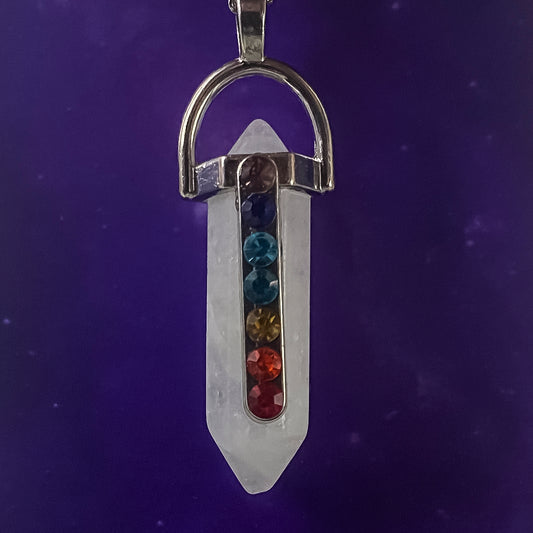 Quartz Chakra Pendulum Necklace