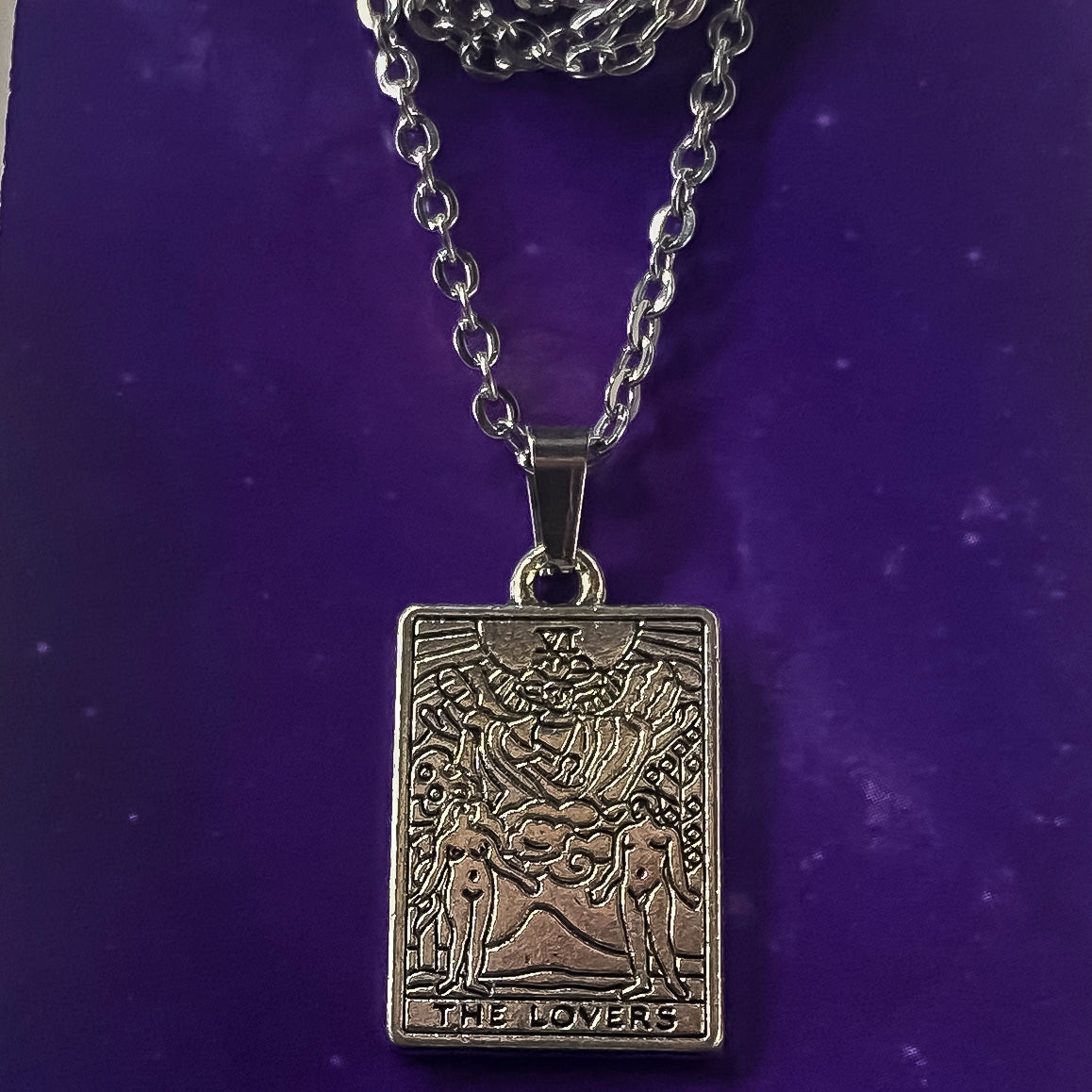 The Lovers Tarot Card Necklace
