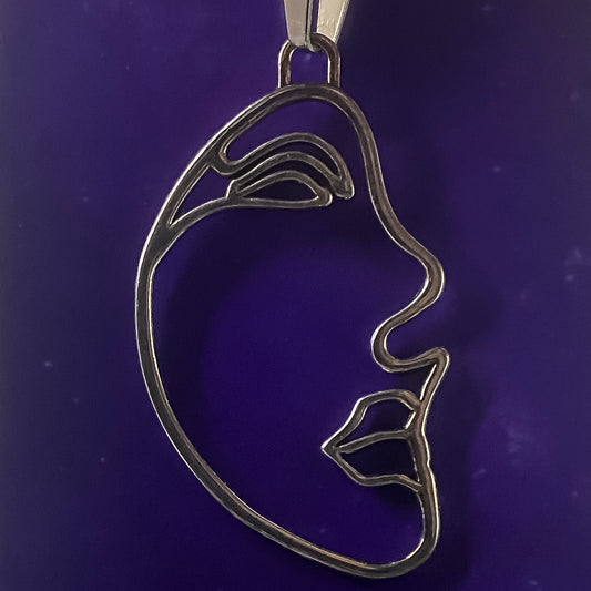 Facial Silhouette Necklace - 2