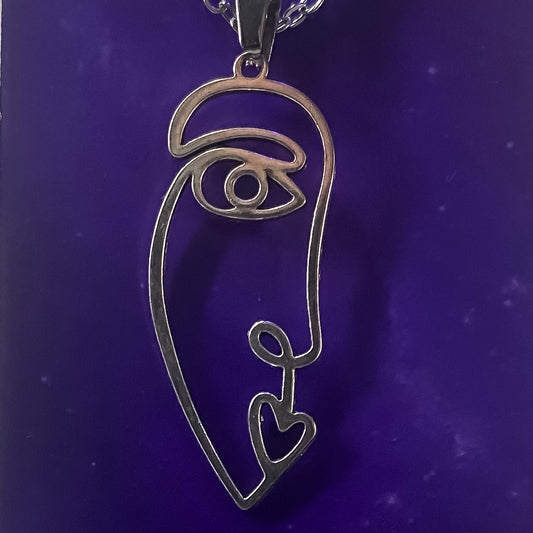Facial Silhouette Necklace - 3