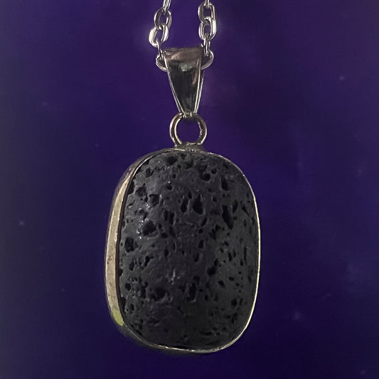 Oval Lava Stone Necklace