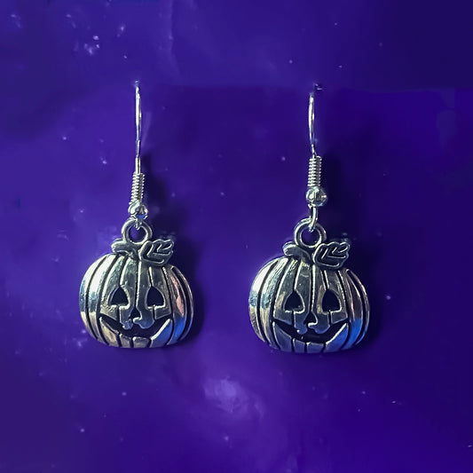 Carved Pumpkin Earrings